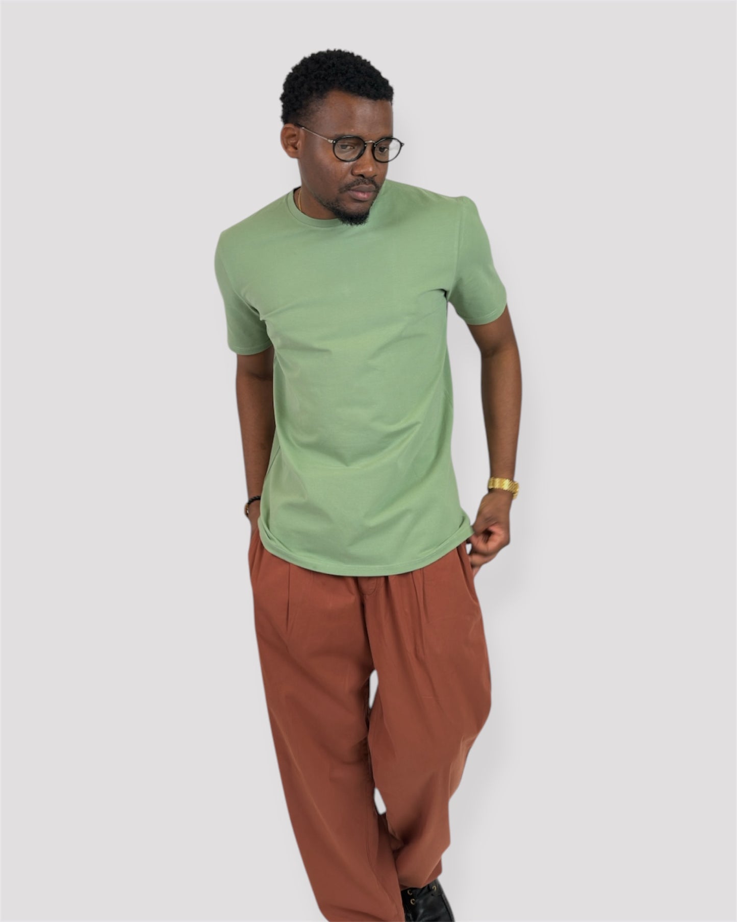 Luxe Essential Tee – Lime Green Edition