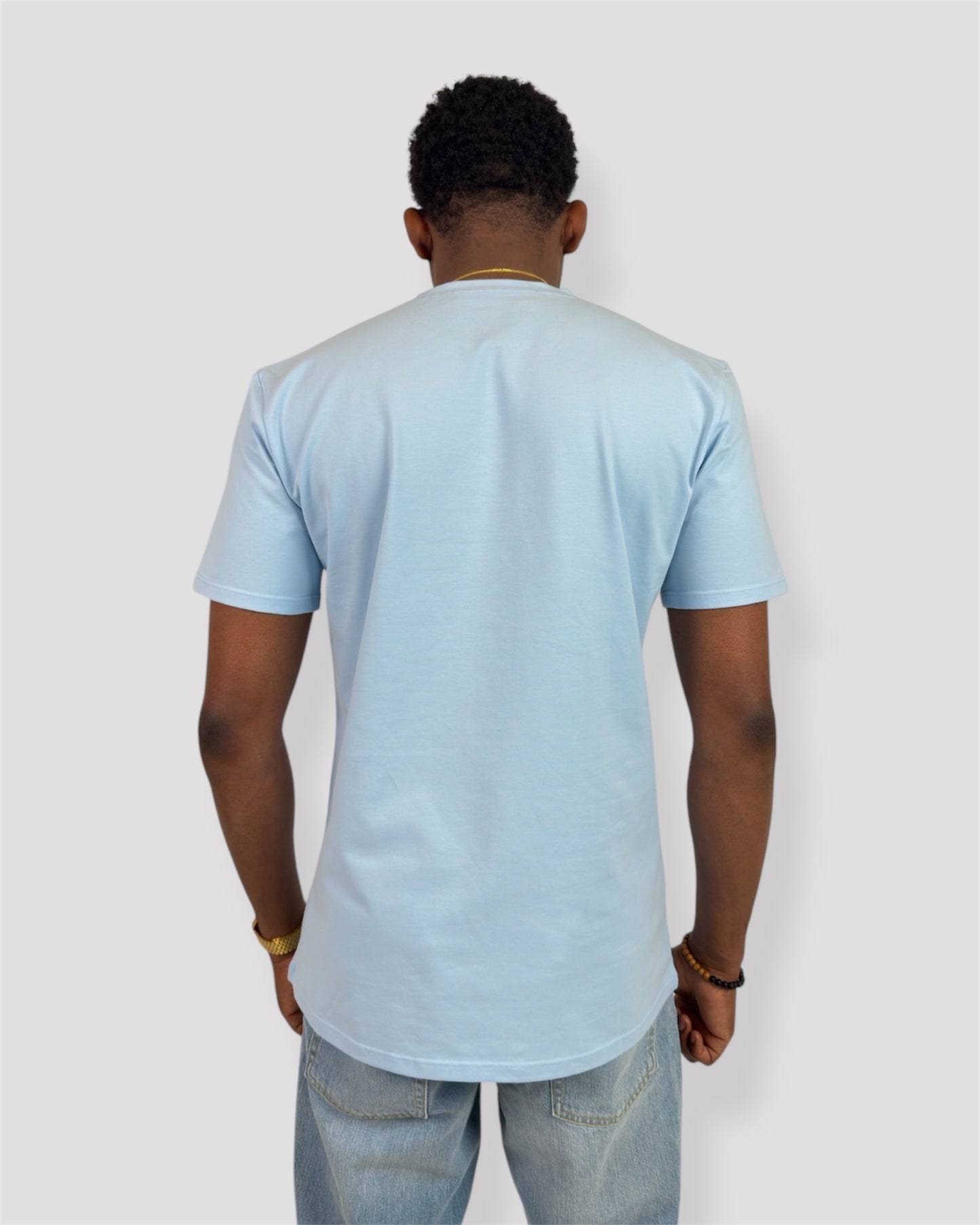 Luxe Essential Tee – Light Blue Edition