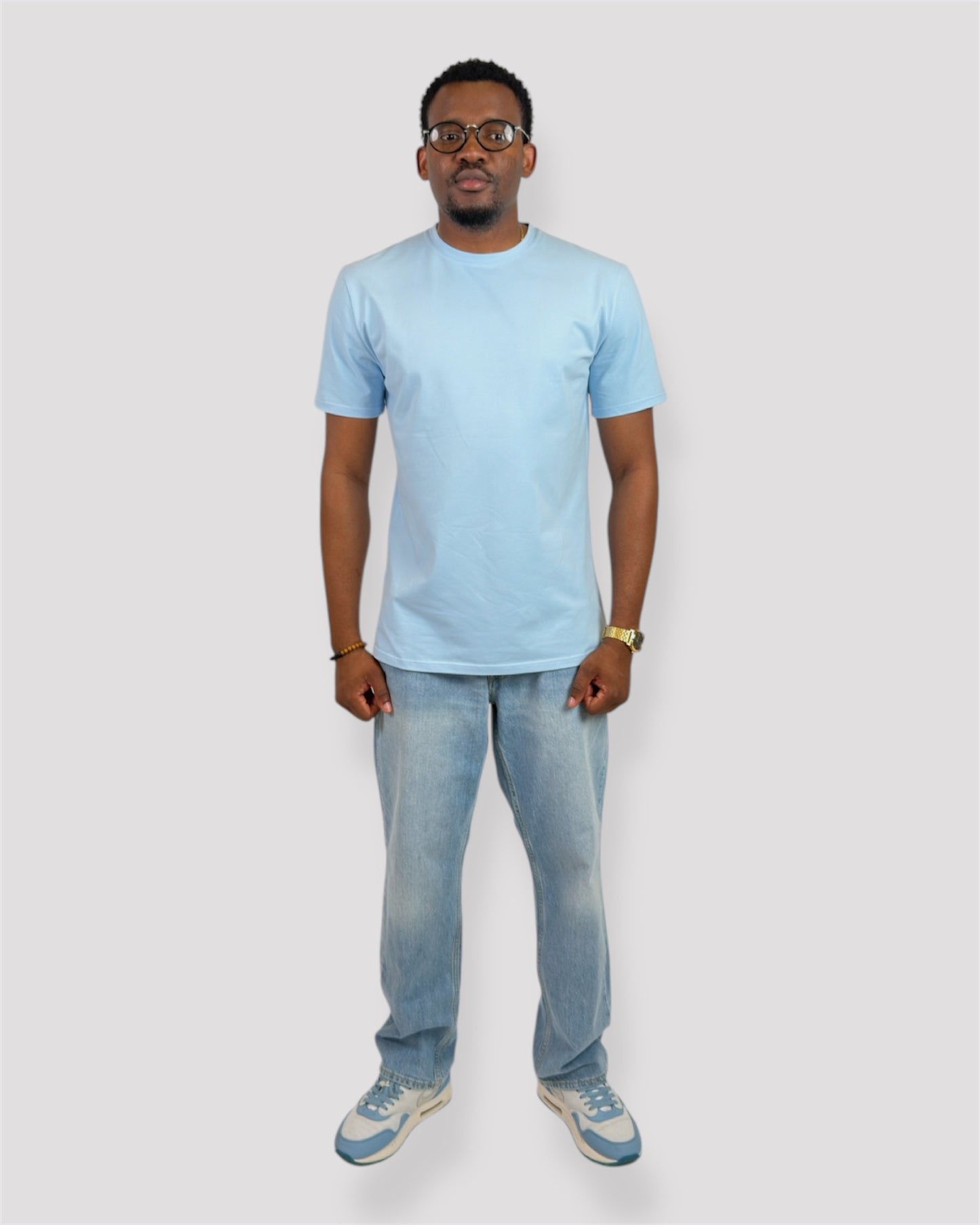 Luxe Essential Tee – Light Blue Edition
