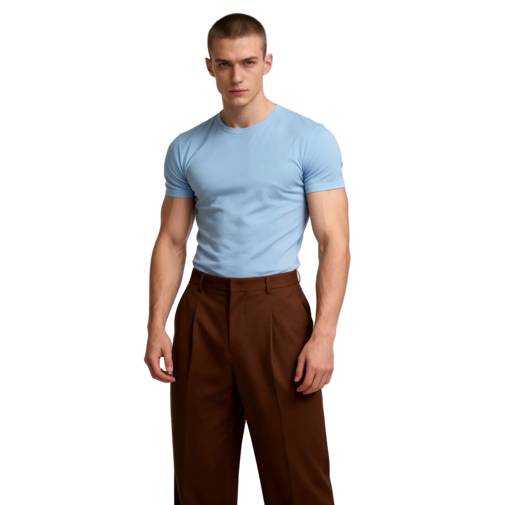 Luxe Essential Tee – Light Blue Edition