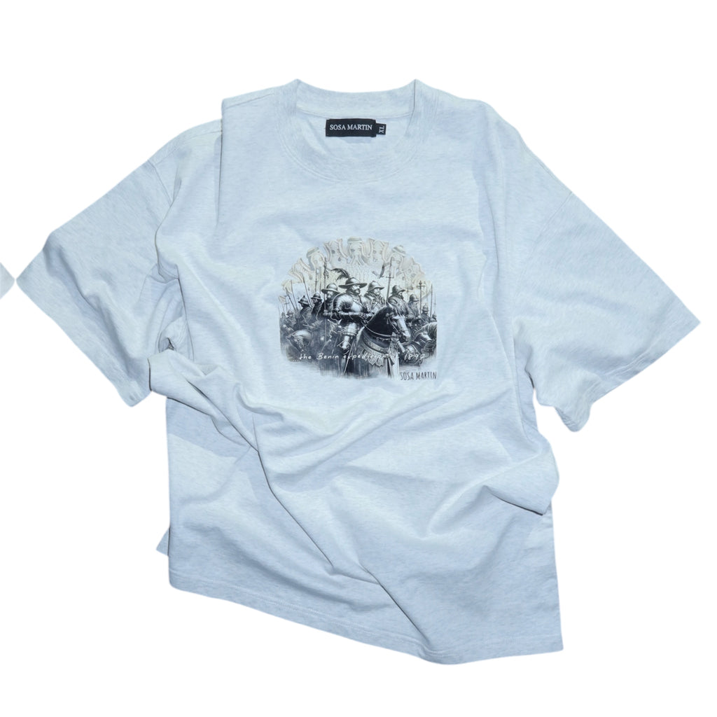 Benin Legacy Tee  Oat ash