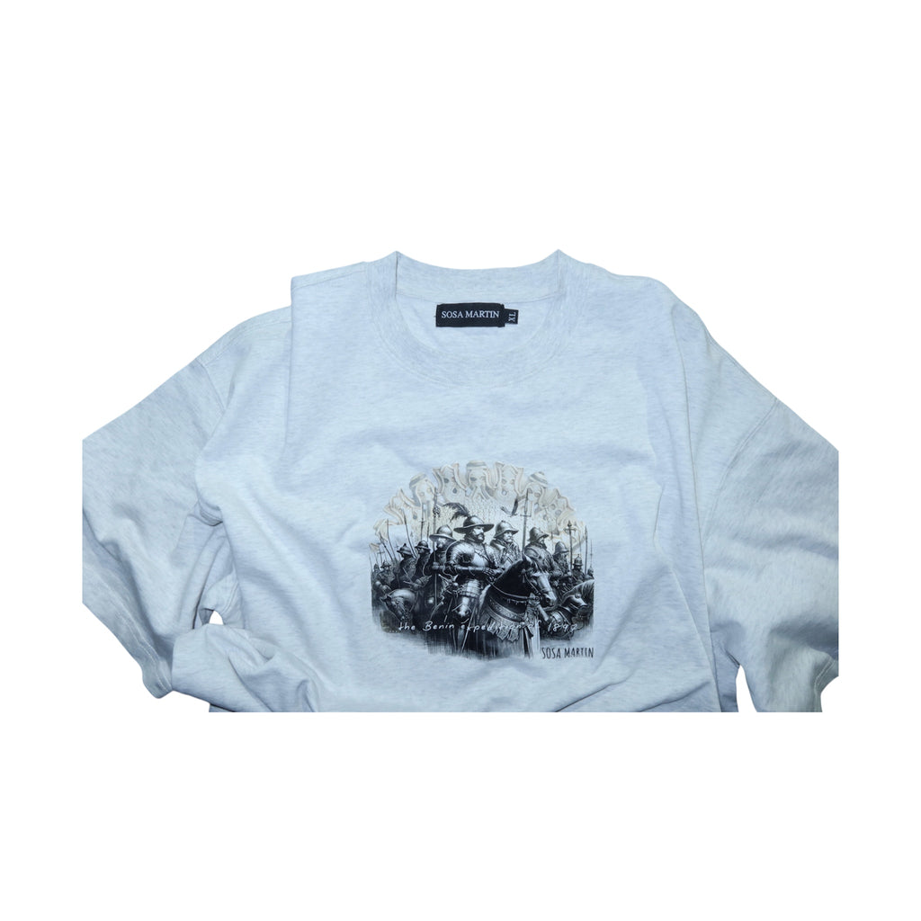 Benin Legacy Tee  Oat ash