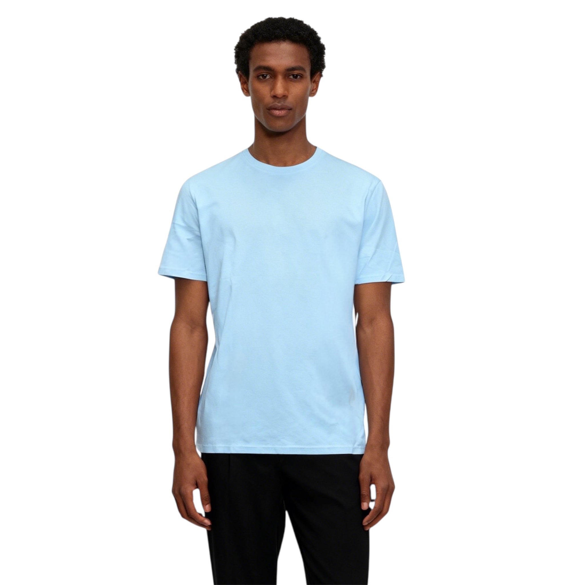 Luxe Essential Tee – Light Blue Edition